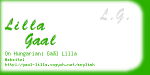 lilla gaal business card
